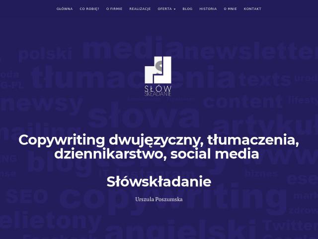 Słówskładnie Urszula Poszumska