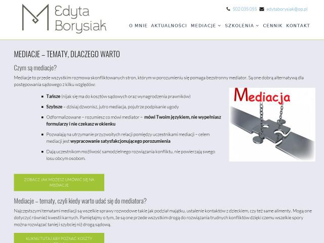Usługi Mediacyjne i Trenerskie Edyta Borysiak