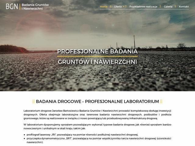 Jarosław Bartosiewicz Badania Gruntów i Nawierzchni