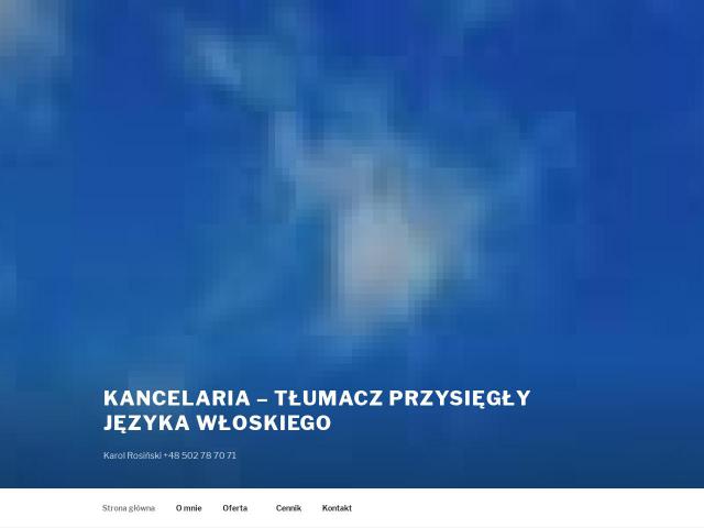 Kancelaria Tłumacza Przysięgłego Języka Włoskiego